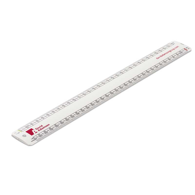 150mm Flat Oval Plastic Scale Ruler | Add your custom designs